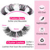 Picture of Cluster Lashes Natural Look 3D Wispy False Eyelashes that Look Like Extensions Natural Individual Lashes Clusters by Focipeysa