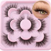 Picture of Fairy False Eyelashes Natural Look Strips Lashes that Look Like Extensions Wispy Cat Eye Faux Mink Lashes by Focipeysa