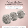 Picture of MainBasics Bath Shower Loofah Sponge Pouf Body Wash Scrubber (Set of 3) (Totally Taupe)