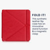 Picture of kwmobile Origami Case Compatible with Kobo Libra 2 - Case Ultra Slim Fit PU Leather Cover with Stand - Red