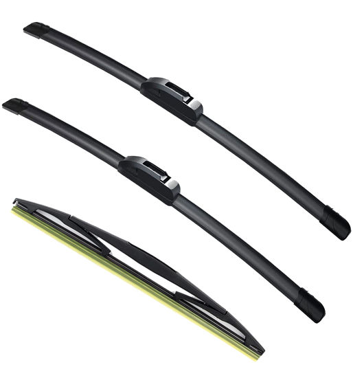 Picture of 3 Wipers Factory Replacement for Nissan Pathfinder 2005 2006 2007 2008 2009 2010 2011 2012,Nissan Xterra 2005 2006-2015 Original Equipment Windshield Wiper Blades 24"+18"+12" (Set of 3) Fit J Hook