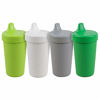 Picture of Re Play 4pk - 10 oz. No Spill Sippy Cups for Baby, Toddler, and Child Feeding in Lime Green, White, Grey and Kelly Green - BPA Free - Made in USA from Eco Friendly Recycled Milk Jugs - Modern Green