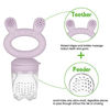 Picture of Haakaa Baby Fruit Food Feeder Pacifier | Breastmilk Popsicle Molds for Teething | Silicone Feeder and Teether for Baby Teething Relief & Infant Safely Self Feeding, BPA Free (Lavender)