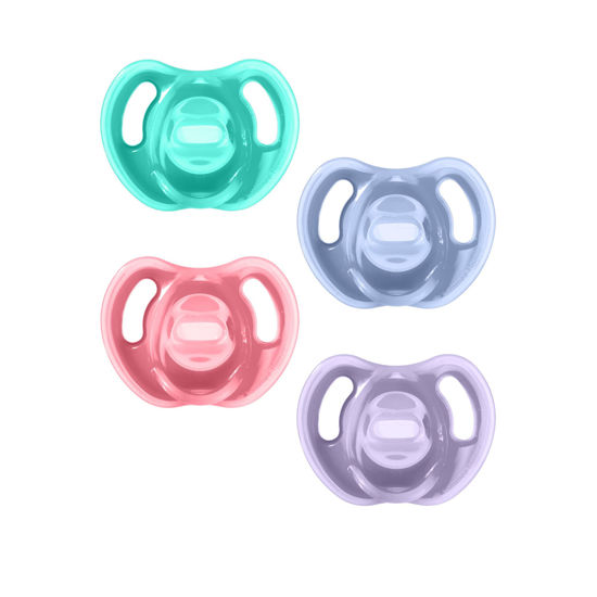 Picture of Tommee Tippee Ultra-Light Silicone Pacifier, Symmetrical One-Piece Design, BPA-Free Silicone Binkies, 18-36m, 4 Count