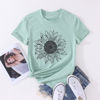 Picture of GLIGLITTR Women's Summer Sunflower T Shirt Cute Flower Graphic Loose Tees Crew Neck Short Sleeve Casual Tops (Light Green-A, Small)