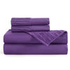 Picture of Bedsure Full Size Sheet Sets - Soft 1800 Sheets for Full Size Bed, 4 Pieces Hotel Luxury Purple Sheets Full, Easy Care Polyester Microfiber Cooling Bed Sheet Set