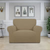 Picture of Easy-Going Stretch Oversized Chair Sofa Slipcover 1-Piece Couch Sofa Cover Furniture Protector Soft with Elastic Bottom for Kids Spandex Jacquard Fabric Small Checks Tan