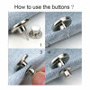 Picture of Button pins for Jeans, No Sew and No Tools Instant Jean Button Pins for Pants,4 Sets Replacement Buttons, Simple Installation, Reusable and Adjustable