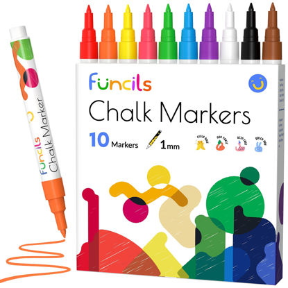 Wet Erase Markers, 1mm Fine Tip -Set of 10