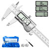 Picture of Digital Caliper Measuring Tool, Stainless Steel Vernier Caliper Digital Micrometer with Large LCD Screen, Easy Switch from Inch Metric Fraction, 6 Inch Caliper Tool for DIY/Household