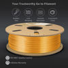 Picture of Duramic 3D Shiny Silk PLA Filament 1.75mm Royal Gold, Shiny Royal Gold Metallic PLA Filament Dimensional Accuracy +/- 0.05 mm 1kg Spool(2.2 lbs)