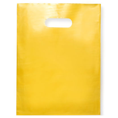 Picture of Choice Marts 100 Gold Bags for Small Business 1.5Mil 9"x12" Merchandise Bags Extra Thick Glossy Thank You Bags and Gold Retail Bags Plastic Bags For Small Business with Die Cut Handles Gold Gift Bags