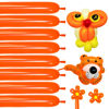 Picture of Long Orange 260 Balloons Kit for Kids Party Decor, Bright Orange Long Balloons Twisting Animals Pack Thicken Latex for Halloween Orange Balloon Arch Party Decor.