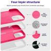 Picture of OTOFLY Designed for iPhone 13 Case, Silicone Shockproof Slim Thin Phone Case for iPhone 13 6.1 inch Neon Pink