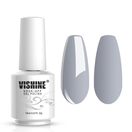 Picture of Vishine Gelpolish Professional UV LED Soak Off Varnish Color Gel Nail Polish Manicure Salon Grey(1441)