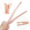 Picture of 24 Packs Duck Bill Clips, Bantoye 3.35 Inches Rustproof Metal Alligator Curl Clips with Holes for Hair Styling, Hair Coloring, Rose Gold