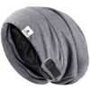 Picture of YANIBEST Slouchy Beanie Hat Satin Lined Sleep Cap Satin Bonnet Chemo Headwear Caps for Women and Men Dark Grey