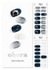 Picture of ohora Semi Cured Gel Nail Strips (N Moonlight) - Works with Any UV Nail Lamps, Salon-Quality, Long Lasting, Easy to Apply & Remove - Includes 2 Prep Pads, Nail File & Wooden Stick