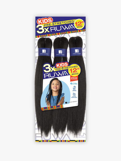 Picture of Sensationnel 3X RUWA PRE-STRETCHED KIDS BRAID 12″ (3-PACK, 1B)