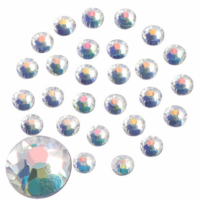 Picture of Jollin Glue Fix Crystal Flatback Rhinestones Glass Diamantes Gems for Nail Art Crafts Decorations Clothes Shoes(ss8 2880pcs, Moonlight)