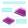 Picture of Colored Lash Extensions 0.07mm CC Curl Violet Individual Volume Lashes Extensions 8-15 Mix Length Color Eyelash Extensions for Salon (Violet 0.07-CC, 8-15mm)