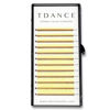 Picture of TDANCE Colorful lashes extension C Curl 0.07mm Thickness Semi Permanent Individual Eyelash Extensions Silk Volume Lashes Professional Salon Use Mixed 8-15mm Length In One Tray (Yellow,C-0.07,8-15mm)