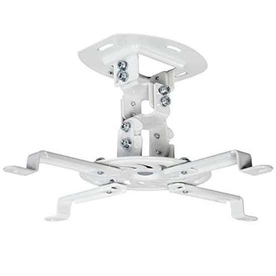 Picture of VIVO Universal Adjustable Ceiling Projector Mount for Regular and Mini Projectors with Extending Arms, White, MOUNT-VP01W