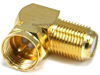 Picture of Monoprice 106775 F Type Right Angle Female to Male Adapter, Gold Plated