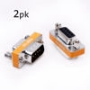 Picture of DB9 null modem male to female slimline data transfer serial port adapter 2 Pack