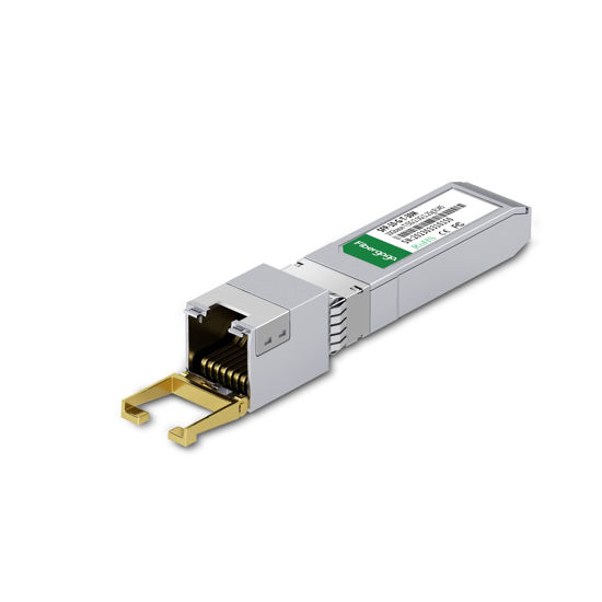 Picture of SFP+ to RJ45, 1.25g/2.5g/5g/10G-T Copper Transceiver Module, 10GBase-T SFP+, Compatible for Cisco SFP-10G-T-S, Ubiquiti UniFi UF-RJ45-10G, Mikrotik and More, 100ft/30M, Fibergaga