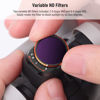 Picture of NEEWER Limited Variable ND Filter Kit Compatible with DJI Mini 3/Mini 3 Pro, 4 Pack ND4-ND32 (2-5 Stops)/ND64-ND512 (6-9 Stops)/CPL/UV Lens Filter with Multi Coated HD Optical Glass/Aluminum Frame