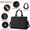 Picture of Laptop Bag for Women 15.6 Inch Laptop Tote Bag Leather Work Bag Waterproof Womens Briefcase Business Office Computer Tote Bag Large Capacity Handbag Shoulder Bag Black