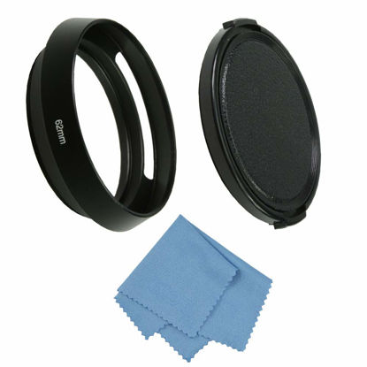 Picture of SIOTI 62mm Lens Hood, Matte Treatment Inside, Aluminum Material, Compatible with All Camera Lens S/C/N/F/O/P etc.(62mm)