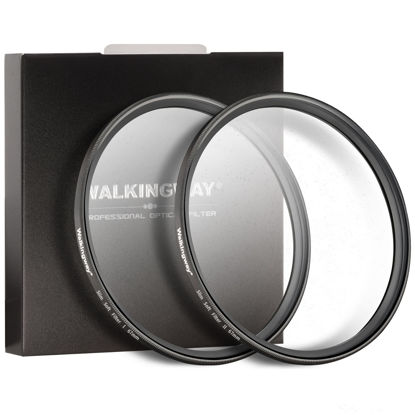 Picture of Walking Way White Mist Filter 67MM Soft Focus Filter Circular Diffusion Filter Dreamy Fog Effect Camera Lens Fliter Set for Video/Vlog/Portrait Photography 2pcs(Soft 1 and 2)