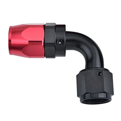 Picture of EVIL ENERGY 10AN Hose End Fitting 90 Degree Swivel Aluminum Black&Red