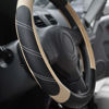 Picture of Elantrip Steering Wheel Cover Leather 15 1/2 to 16 inch Universal Large Soft Grip Breathable for Car Truck SUV Jeep Anti Slip Beige