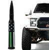 Picture of EcoAuto Badass Car Antenna Replacement for Dodge Ram & Ford F150 F250 F350 Super Duty Ford Raptor Bronco Trucks - Anti-Theft Design - Radio Antenna for Truck 1990 - Current (American Flag Military)