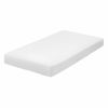 Picture of Everyday Kids Fitted Crib Sheet, 100% Soft Breathable Microfiber Baby Sheet, Fits Standard Size Crib Mattress 28in x 52in, White Nursery Sheet