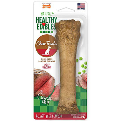 Picture of Nylabone Healthy Edibles Roast Beef Flavor Chew Treats for Dog 1 Count X-Large/Souper