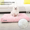 Picture of Washable Dog Bed Deluxe Plush Dog Crate Beds Fulffy Comfy Kennel Pad Anti-Slip Pet Sleeping Mat for Large, Jumbo, Medium, Small Dogs Breeds, 29" x 21", Pink