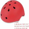 Picture of Kids Bike Helmet, Adjustable and Multi-Sport, from Toddler to Youth, 3 Sizes (Red)