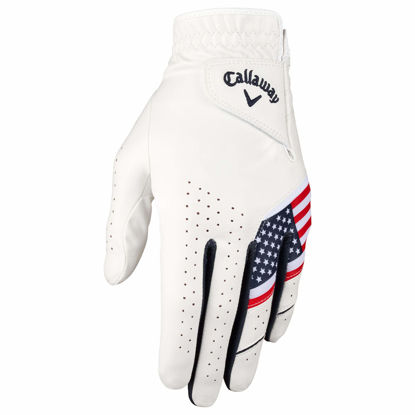 Picture of Callaway Golf Men's Weather Spann Premium Synthetic Golf Glove (Small, Single, USA, Worn on Right Hand )