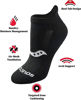 Picture of Saucony Women's Performance Heel Tab Athletic Socks (8, Black Solid (16 Pairs), Shoe Size: 10-13