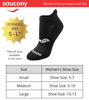 Picture of Saucony Women's Performance Heel Tab Athletic Socks (8, Black Solid (16 Pairs), Shoe Size: 10-13