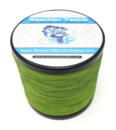 GetUSCart- Reaction Tackle Braided Fishing Line NO Fade Low Vis Green 65LB  1000yd