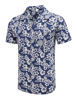 Picture of COOFANDY Men Cotton Linen Shirts Short Sleeve Button Down Relaxed Fit Floral Beach Shirts