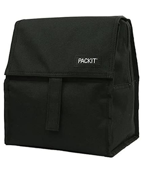 Packit freezable lunch store bag black