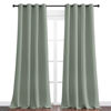 Picture of NICETOWN Greyish Green Blackout Curtains 120" Long for Office, Dining Room, Guest Room, 55" Wide, 2 Pieces, Sound Reducing Heat and Cold Block Curtain Panels for Modern Room Decorative