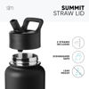 Picture of Simple Modern Kids Water Bottle with Straw Lid | Insulated Stainless Steel Reusable Tumbler for Toddlers, Boys | Summit Collection | 18oz, Jurassic Jungle