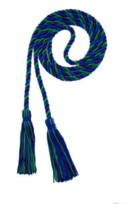 Picture of Graduation Honor Cord - Royal/Purple/Kelly - Every School Color Available - Made in USA - by Tassel Depot